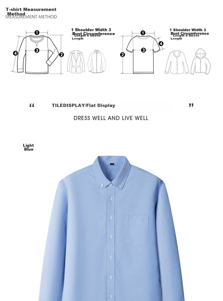 LIMENG Pure Cotton Long-Sleeve Shirt for Men, Solid Color All-Cotton Oxford Cloth Casual Shirt, Plus Size, White, Size 38 7