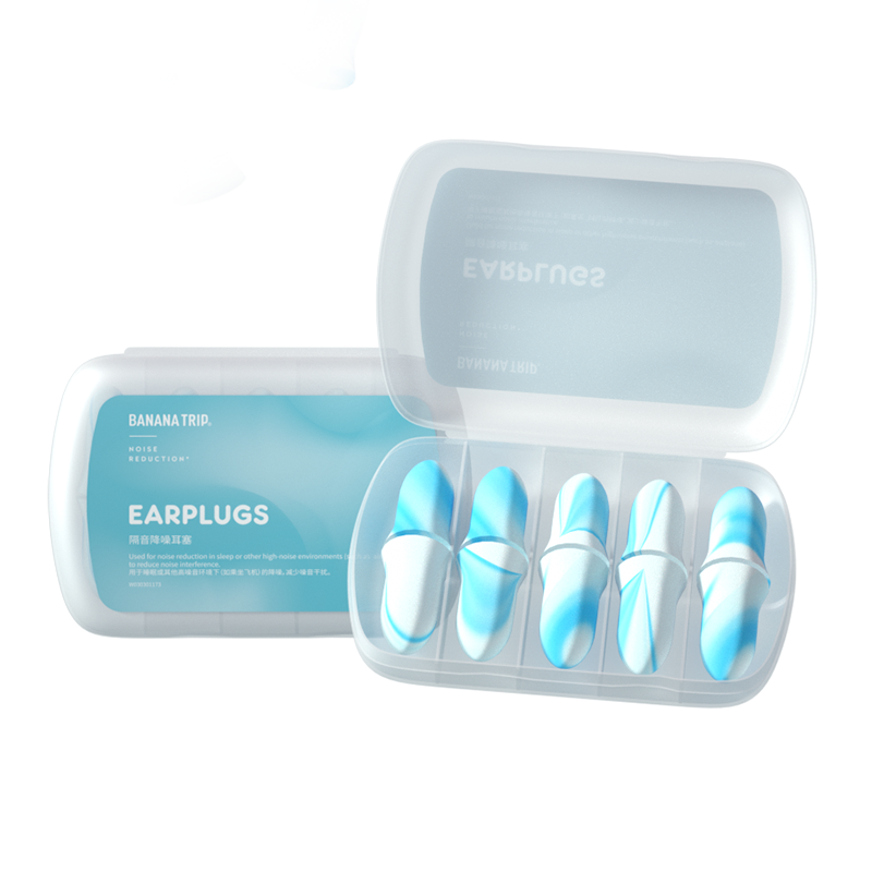 BANANA TRIP Noise-Cancelling Earplugs Universal Noise Reduction Earplugs for Work, Study, Nap, Sleep 5 Pairs