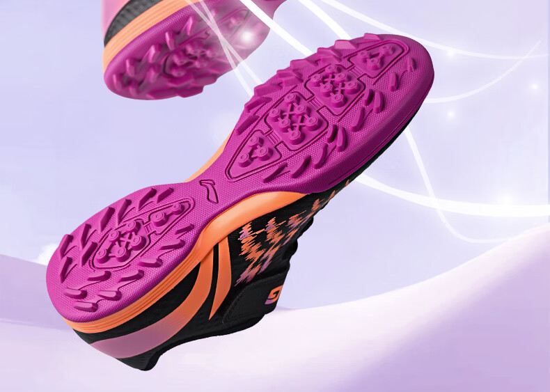 Li-Ning Soccer Shoes for Children Aged 6-12, TF Turf Cleats for Boys And Girls, Youth Professional Training And Competition Football Boots, Breathable Studs, Size 40 7