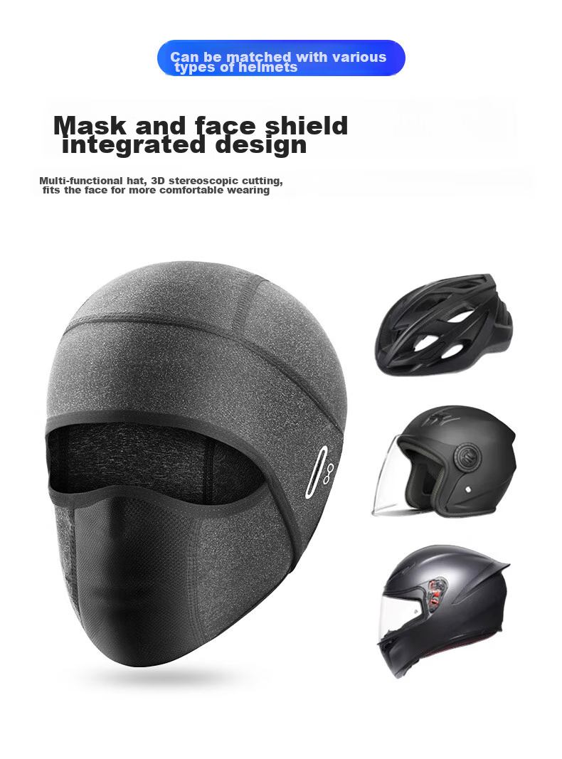 BIKEBROS Cycling Balaclava Helmet Liner, Outdoor Sun Protection Face Mask, Spring And Summer Full-Face Ice Silk Face Guard, Windproof Small Cap, for Men And Wome 5