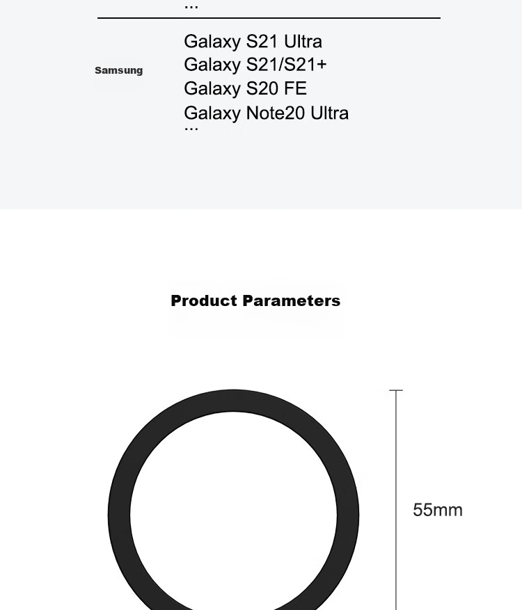 ESCASE Wireless Charging Magnetic Ring MagSafe Phone Stand Rectangular Magnet Back Sticker Suction Cup Compatible with Apple Huawei Xiaomi Samsung Universal Instant IPhone 15 Converter 15