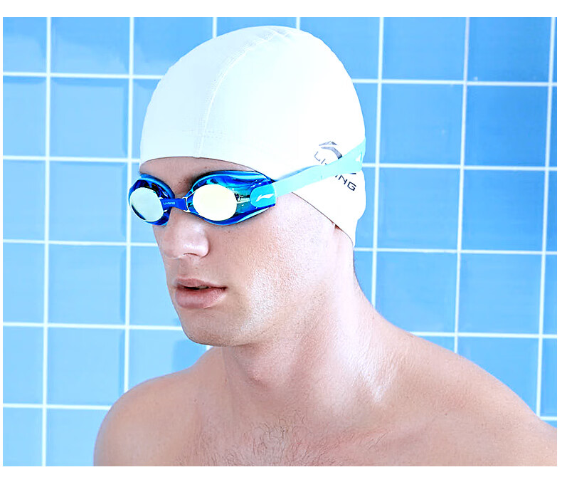 Li-Ning Swimming Cap for Men And Women, PU Coated Long Hair Waterproof Swim Cap, Ear Protection Comfortable Non-Binding LNMT856/LNMT858-1 Black 11