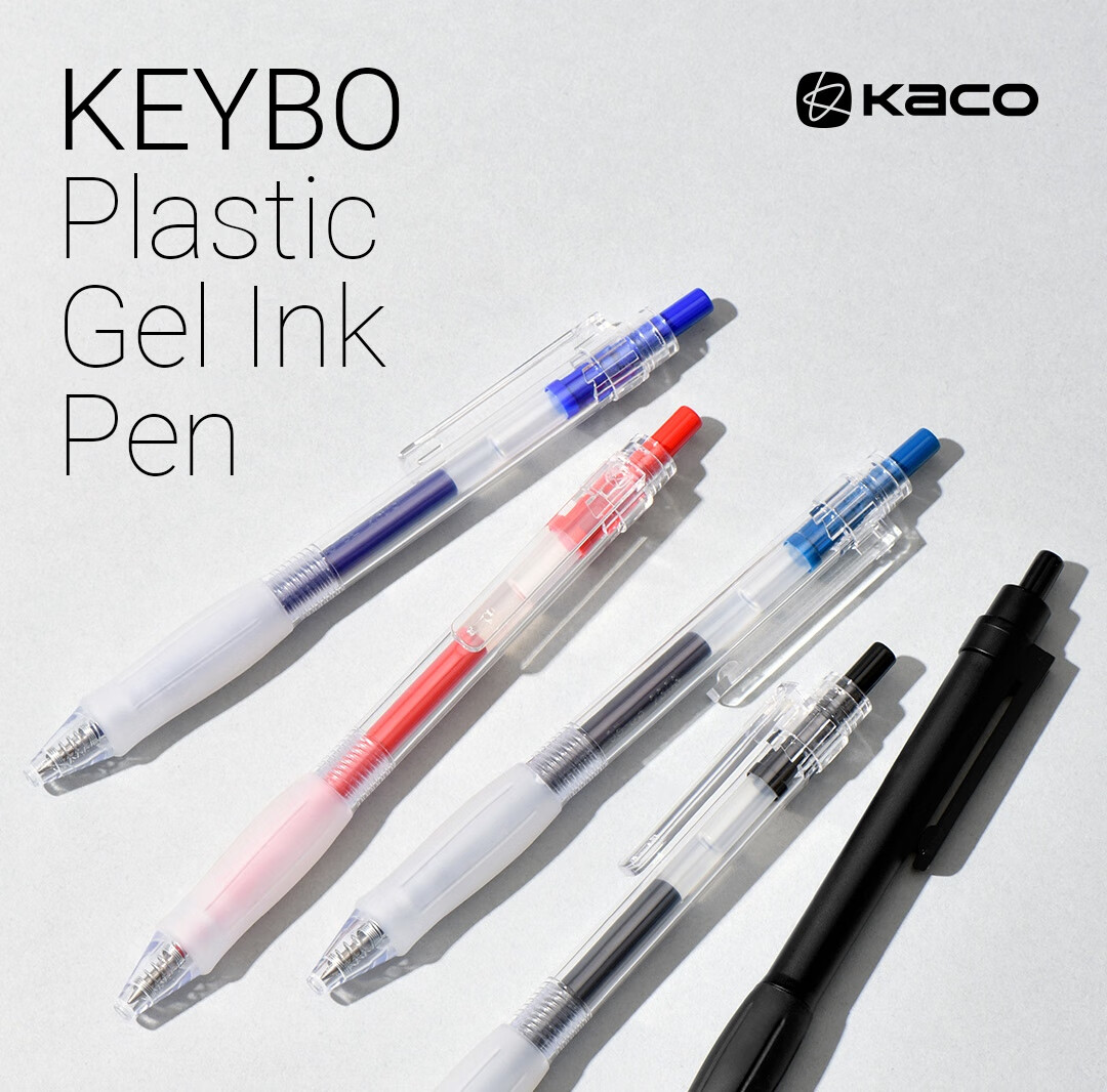 KACO Black Knight Retractable Gel Pen, 0.5mm Bullet Tip, Black, for Students' Exams And Writing, Large Capacity, Quick-Drying Ink Pen, Pack of 5 1