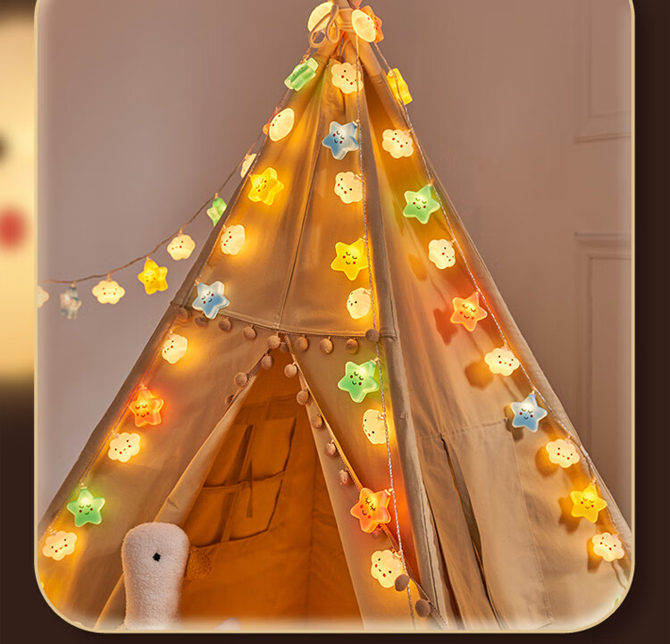 Abaoli Children's Star Cloud Rainbow Indoor And Outdoor Decorative Lights, Flashing Lights, String Lights, Starry Sky, Outdoor Camping Room Decoratio 10