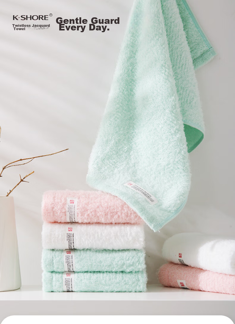 KING SHORE Towel, 100% Pure Cotton Face Towel, All-Cotton 60s High-Count Combed Cotton, Class A Sports Towel, 3 Pieces 1