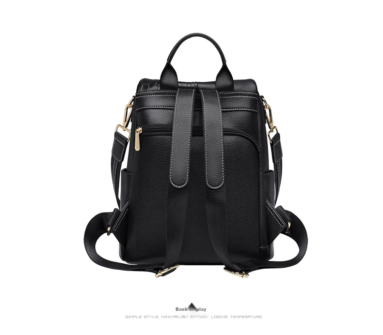 FOXER Leather Women's Backpack, Large Capacity, School Bag, Sports Travel Bag for Women, Valentine's Day Gift 15