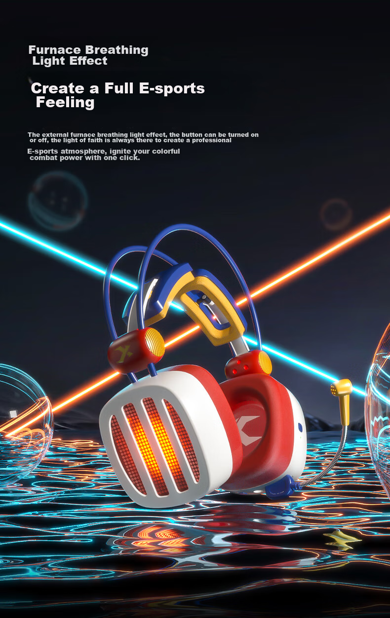 XIBERIA S21GS Flame Storm Bluetooth Gaming Headset, 2.4G True Wireless Over-Ear, Long Battery Life, Low Latency, Tri-Mode Mobile And Computer E-Sports Headphones 13