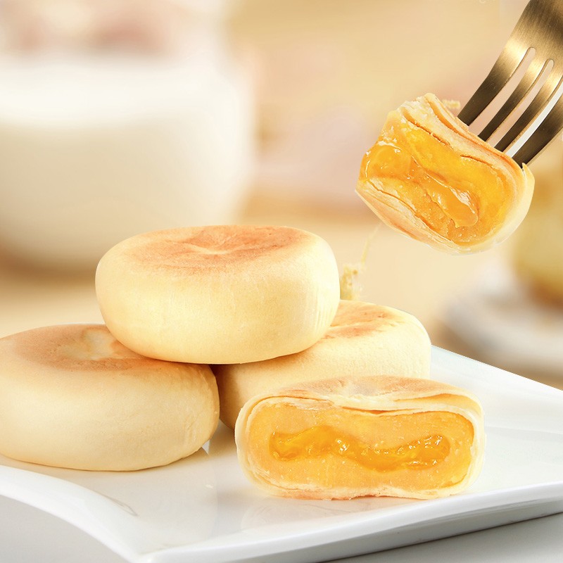 Aji 点心 泰国风味榴莲饼1000g/箱 榴莲肉爆浆流心糕点团购礼盒