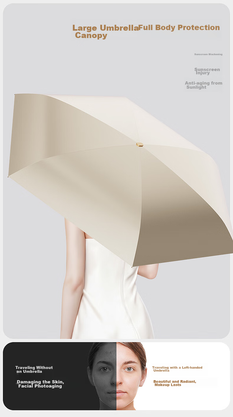 ZUODU Card Sun Umbrella, UV Protection, Dual-Use for Sunny And Rainy Days, Ultra-Lightweight, Compact, Portable, Stylish 12