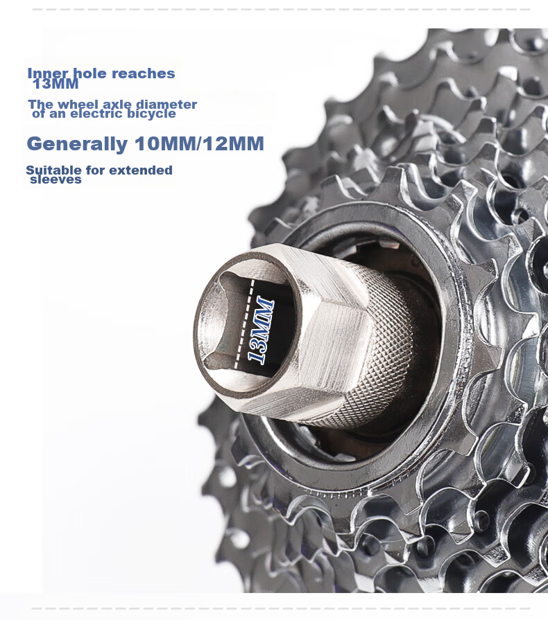 LEBYCLE Rotary Flywheel Installation And Removal Tool, Mountain Bike Road Bike Rotary Gear Disassembly Socket Set, Universal Electric Bike 3