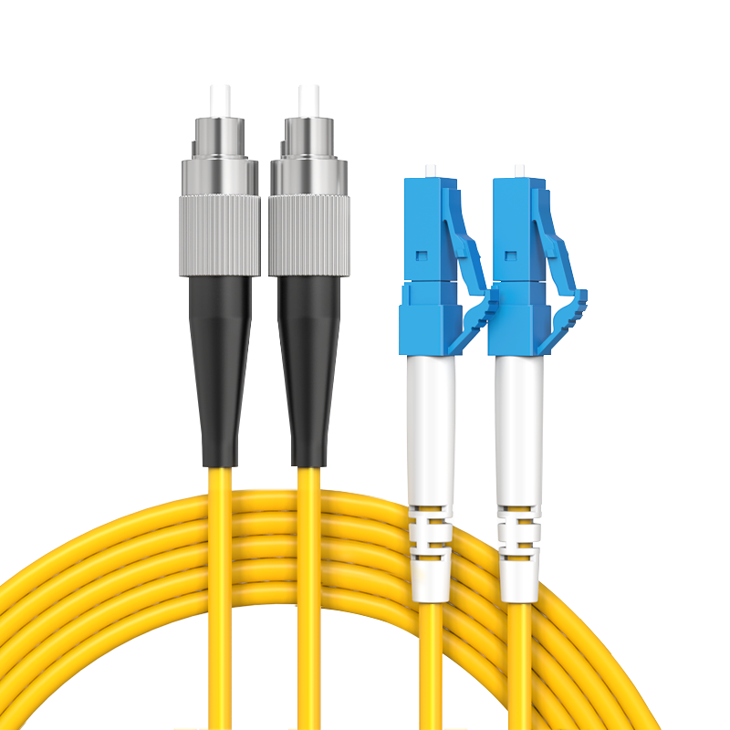 NetLINK Telecom-Grade Fiber Optic Patch Cable, FC-LC Single-Mode Dual-Core 1-Meter Fiber Optic Pigtail, 9/125 Transceiver Pigtail, HTF-FC