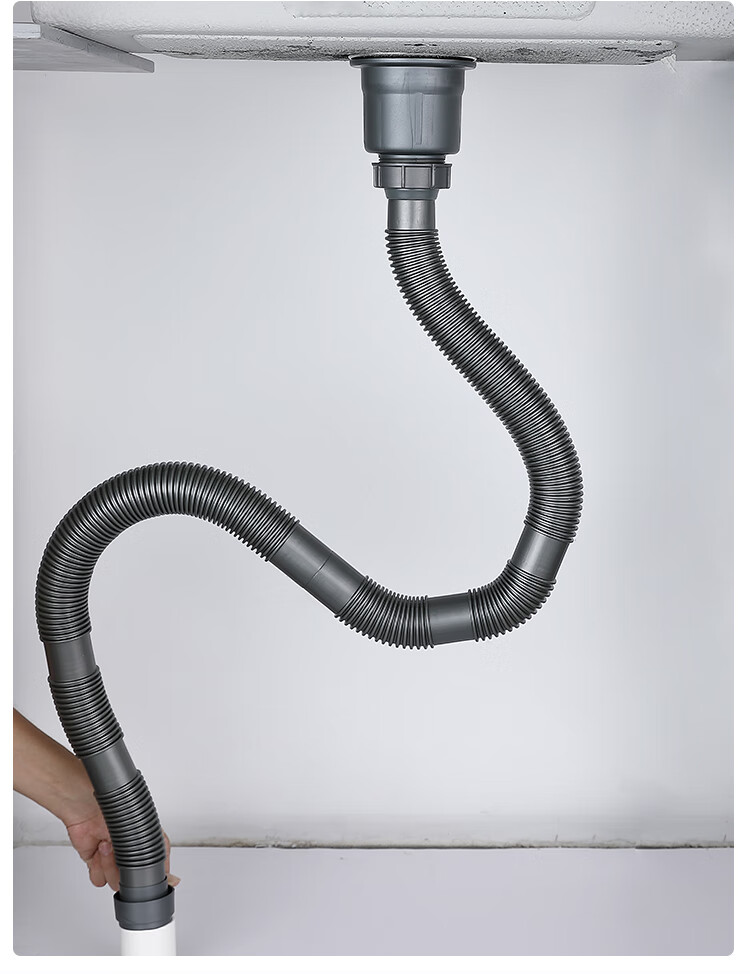 Larsd 9120 Kitchen Sink Drain Pipe, Extended Pipe, Vegetable Washing Basin And Dishwashing Sink Extended Drain Pipe, Extension Accessory 6