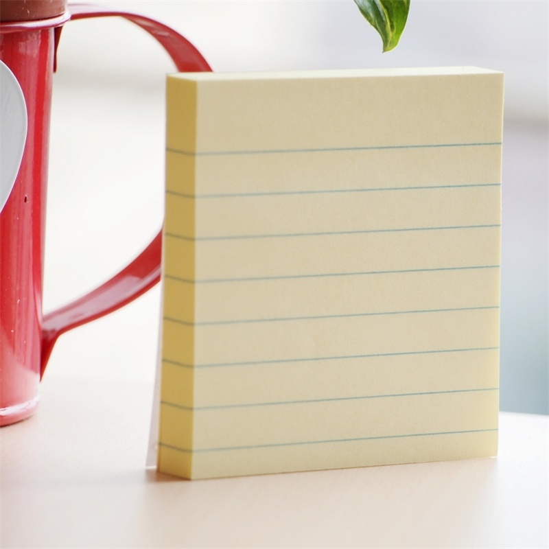 STICKN Lined Sticky Notes, Memo Pads, 76*76mm, 100 Sheets/Book, 31073