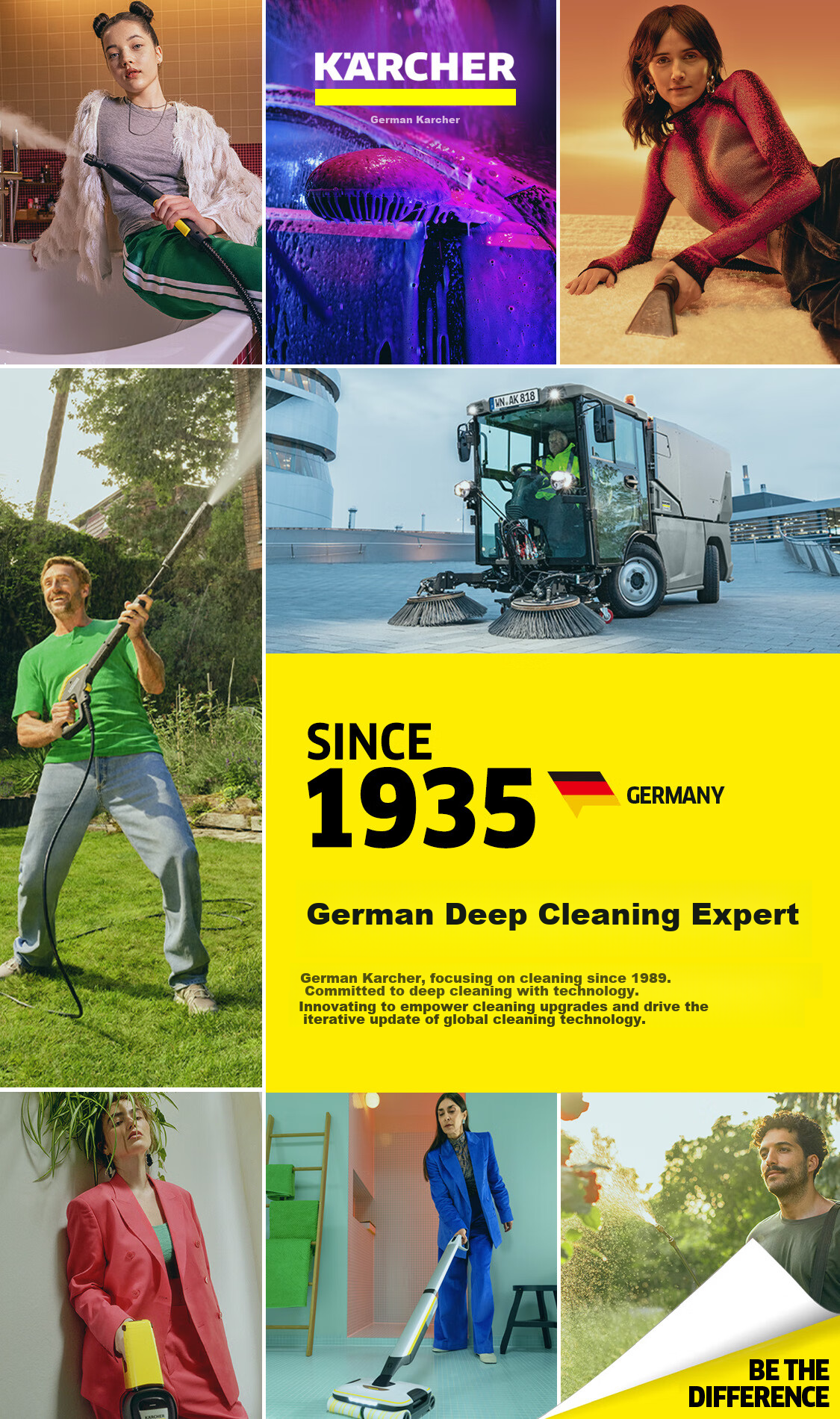KARCHER German Steam Mop, Household High-Temperature Steam Cleaner, Kitchen Range Hood And Whole-House Cleaning Machine, Floor Washer with Temperature Display, Sterilization And Dust Mite Removal SC5D 2