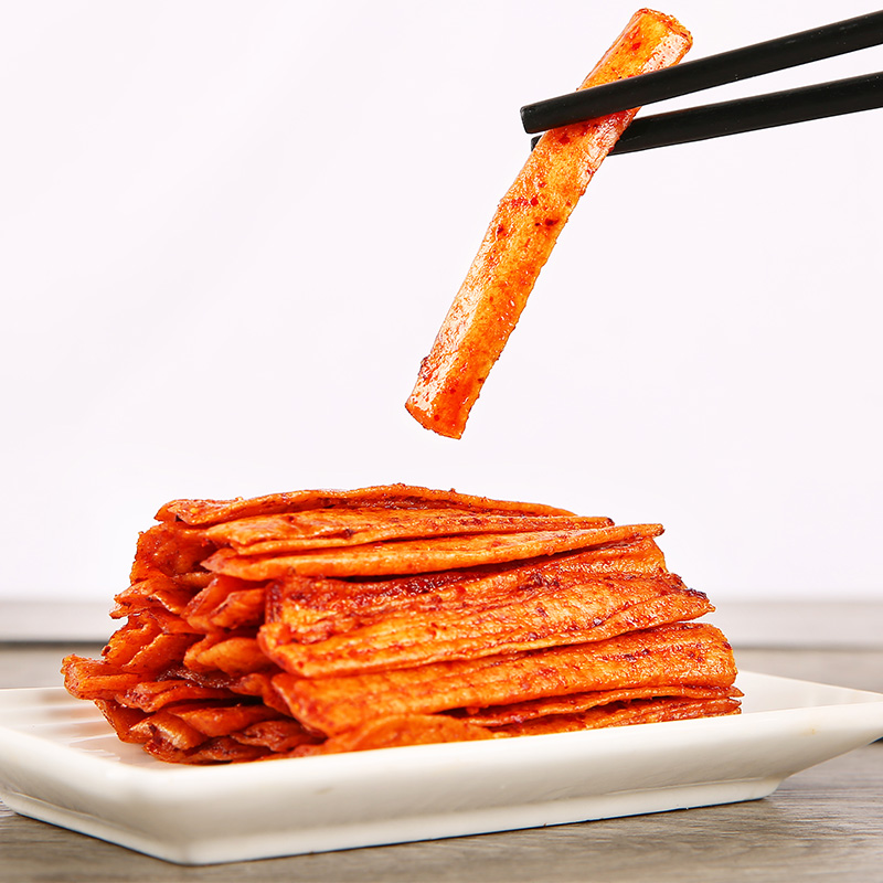 口水娃嫩面筋酱香味400g辣条辣片豆干豆皮休闲零食小吃