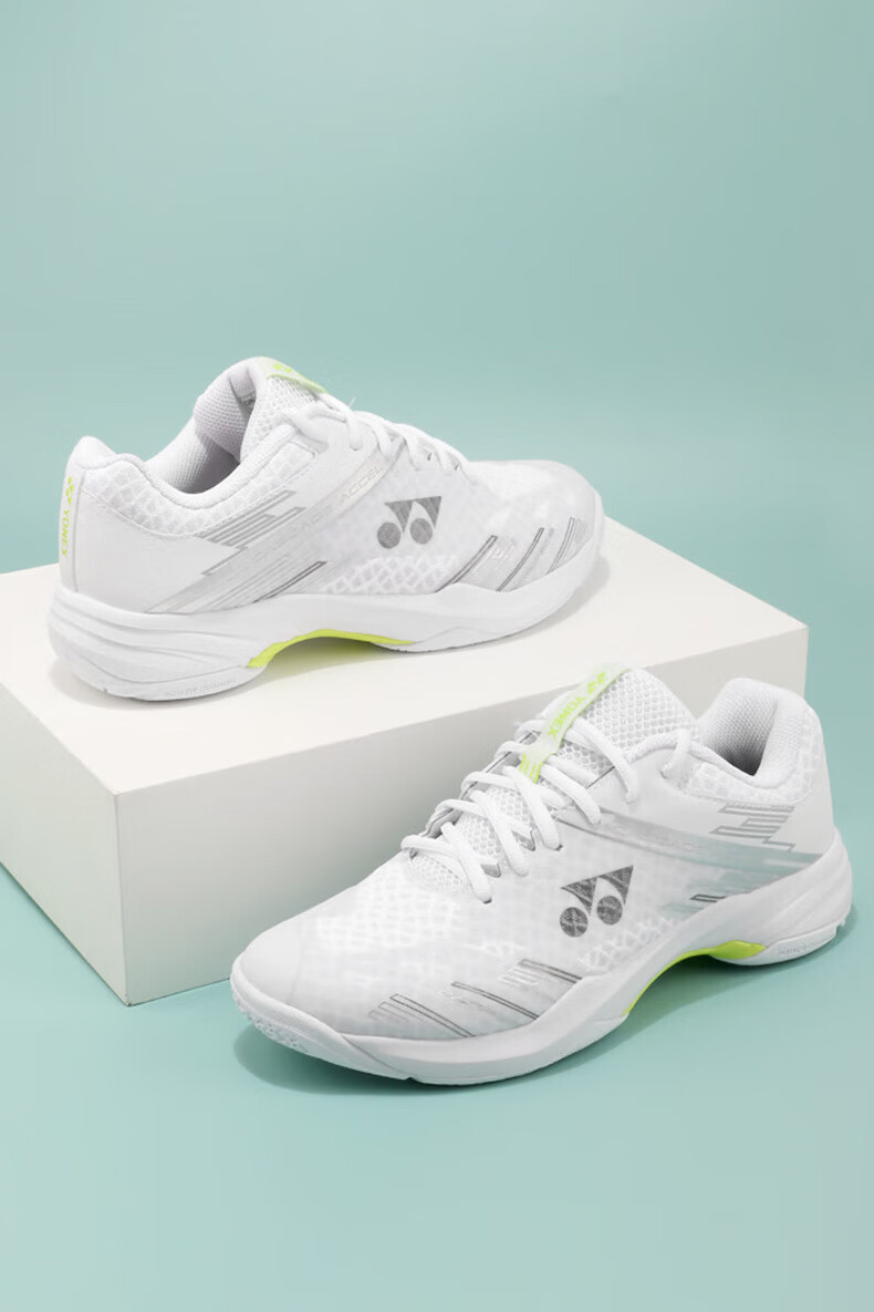YONEX Badminton Shoes for Men And Women with Shock Absorption And Stability, Sports Shoes SHBCA1W, White/sky Blue, Size 42 5