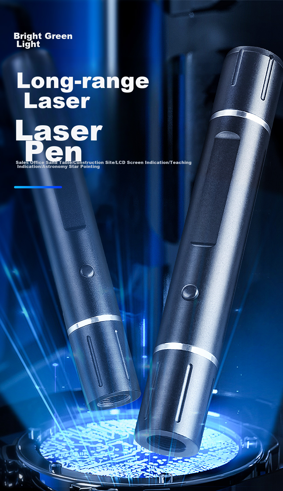 MOTIE M306 Laser Pointer, Green Light Outdoor Laser Positioner, Astronomical Star Pointer, High-Power Long-Range Flashlight, for Construction Sites And LED Screens, Specialized Infrared Rechargeable 1
