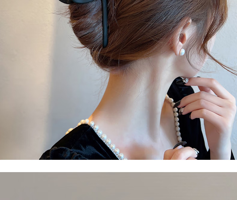 Xiangwan Hair Clip, Large Hair Claw, Matte Hair Grip, Elegant Feel, Thick Hair, Pearl Shark Clip for Wome 6