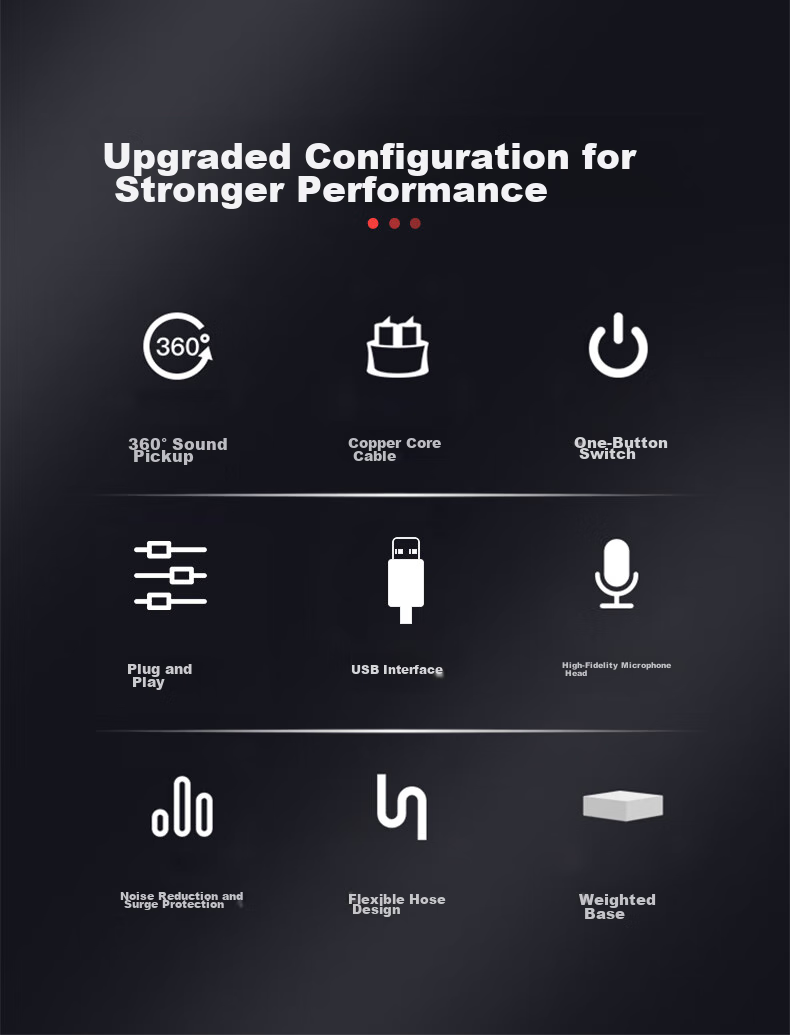 NINTAUS Microphone, Computer Wired Microphone, Desktop Computer, Laptop, Desktop Online Course, Video Conference, E-Sports Gaming, Voice Recording, Live Streaming, External Sound Card Y100B 3