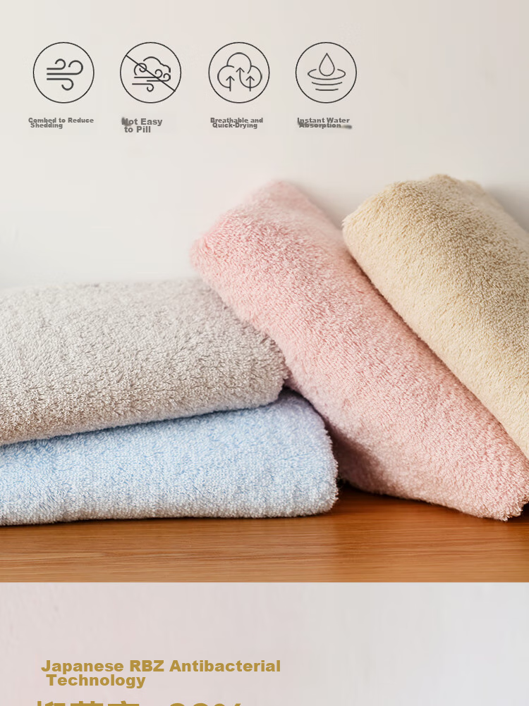 UCHINO Soft Cotton Cloud Towels, 3-Pack, Pure Cotton for Home Use And Children's Face Washing And Hot Compress (Blue + Gray + Purple) 4