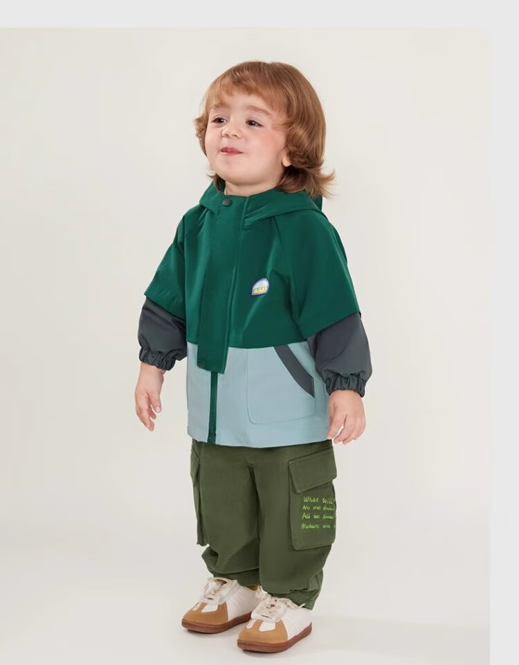 Ciciibear Children's Windbreaker Jacket, Boys' Three-In Autumn Clothing, Baby Fall/winter Fleece Top 19