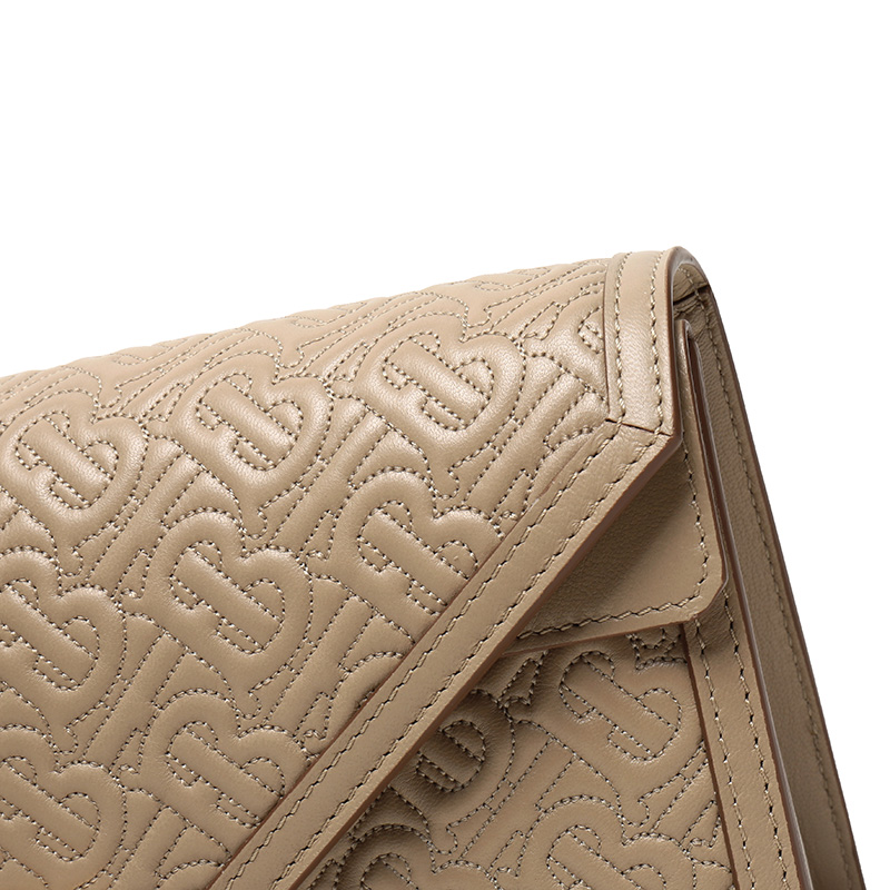 【巴宝莉单肩斜挎包信封包】博柏利 burberry 女款皮质单肩斜挎包信封