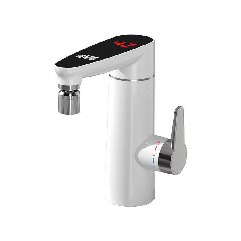 AUX Electric Water Heater with Variable Frequency And Constant Temperature, Dual-Use Hot And Cold Faucet for Bathroom, Smart Digital Display, Fast Heating, Kitchen Appliance, Instant Heating Electric Water Heater with Bottom Inlet WT1X3