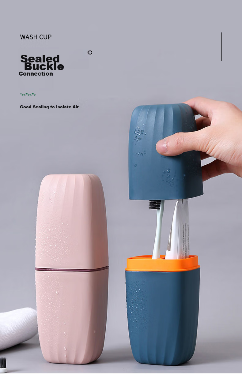 40,000 KM Travel Toiletry Set Portable Rinse Cup Refillable Bottles Foldable Toothbrush 3-Piece Travel Toiletry Kit 6