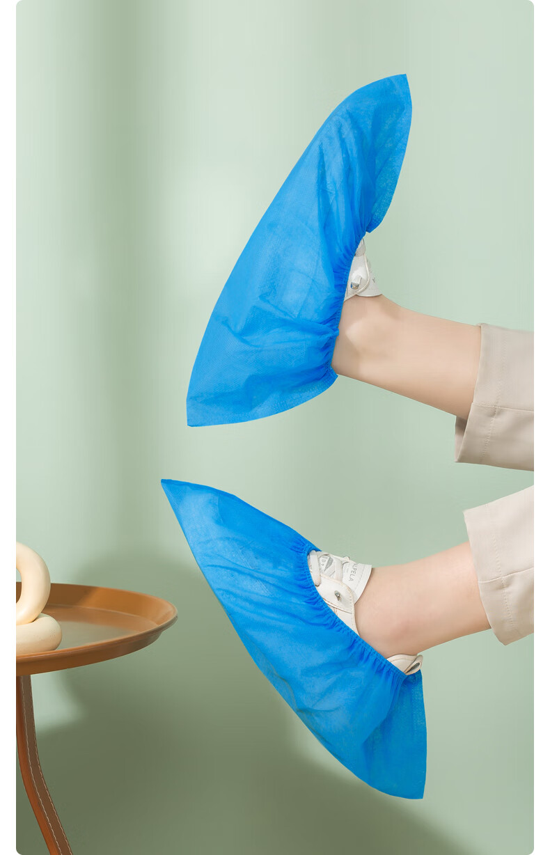 Jtrip Non-Woven Shoe Covers, Large Size Disposable Shoe Covers, Thickened Dustproof Breathable Indoor Wear-Resistant Non-Slip Foot Covers, 100 Pieces 18