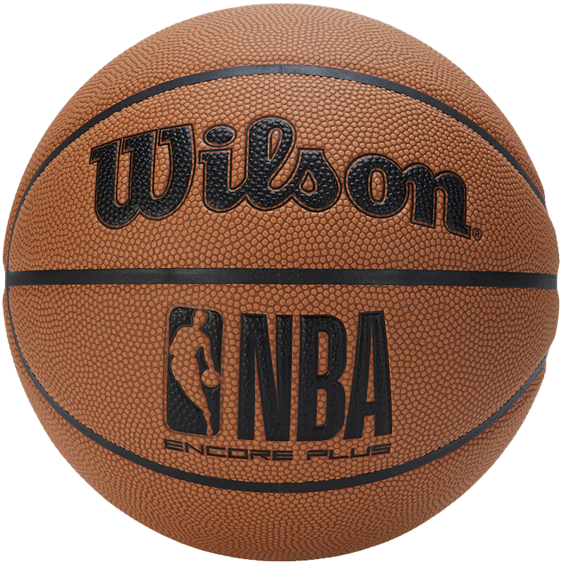 Wilson NBA Dustless Series ENCORE PLUS Outdoor Leather Basketball, Adult Wear-Resistant Competition Size 7 Ball