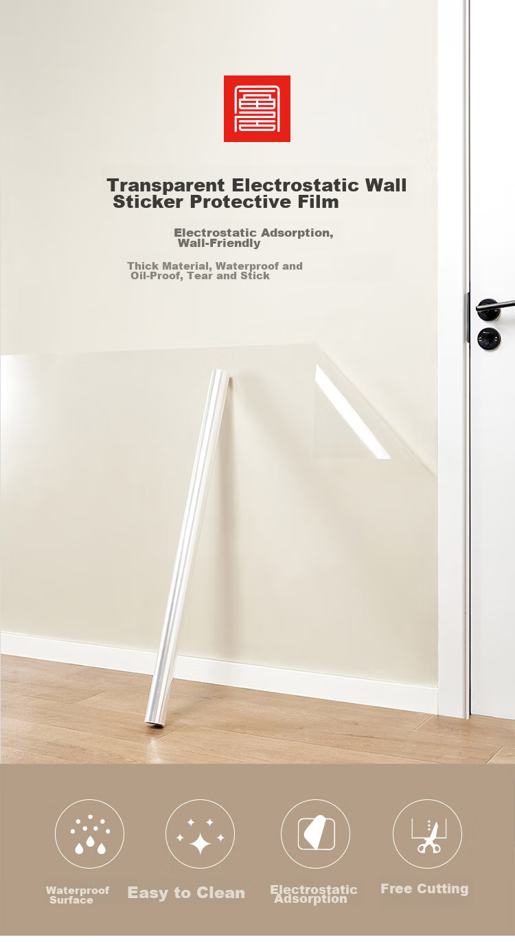 FOOJO Wall Protection Film, Static Cling Sticker, Latex Paint Wall Sticker, Anti-Stain And Anti-Kick, Matte Wall Protection Sticker, 1.2*3 Meters 1