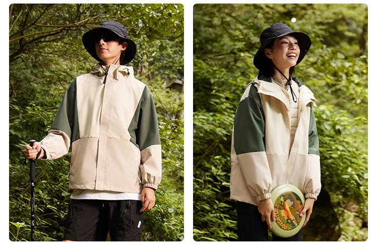 Xiongmaoxiangban Women's And Men's Three-In Jacket, Spring Autumn Winter New Style, Wool Inner Lining, Petite Size, Rainproof Windproof Mountaineering Jacket 25