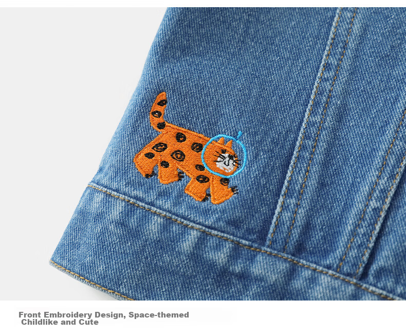 Ciciibear Boys' Denim Jacket, Baby Spring And Autumn Hooded Coat, Children's Autumn Clothing, Fall Season Wear 4
