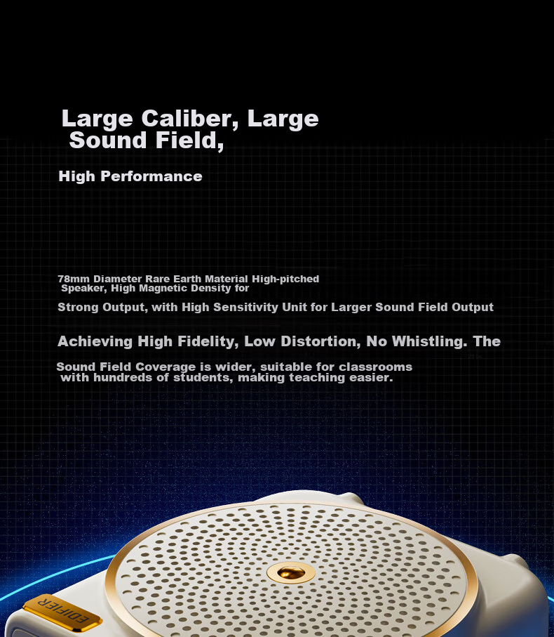 EDIFIER MF3 Wireless Portable Amplifier, Outdoor Speaker, High-Power Amplifier for Teachers, Cloud White, Teacher's Day Gift 7