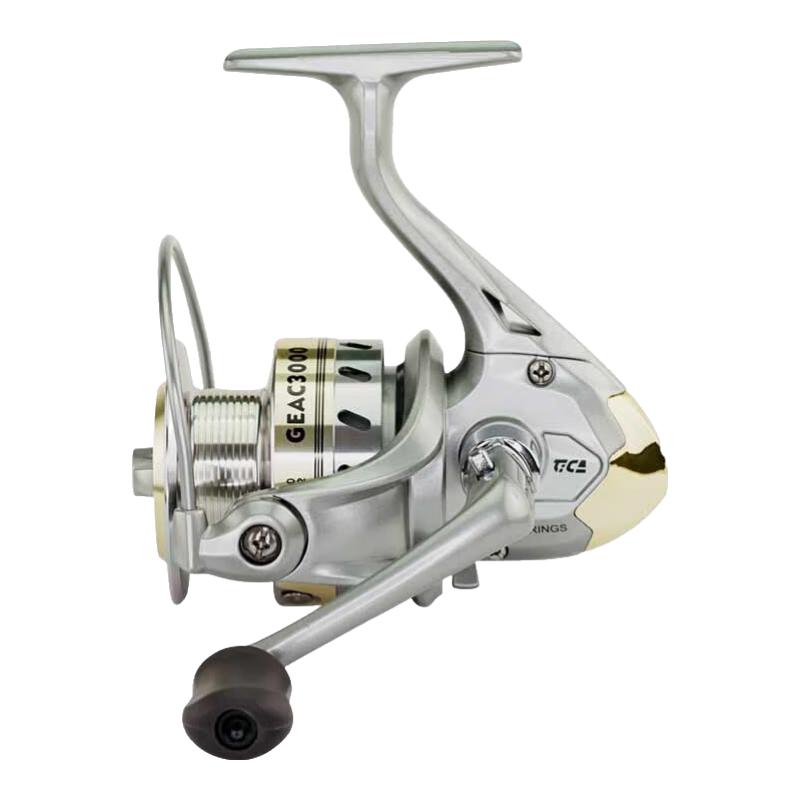 Dijia Fishing Reel GEAC3000(G Gold) Series All-Metal Line Cup Fishing Reel Spinning Reel Lure Reel Fishing Line Reel Rock Fishing Reel Long-Distance Casting Raft Fishing Reel Sea Rod Reel Long-Distance Casting Reel