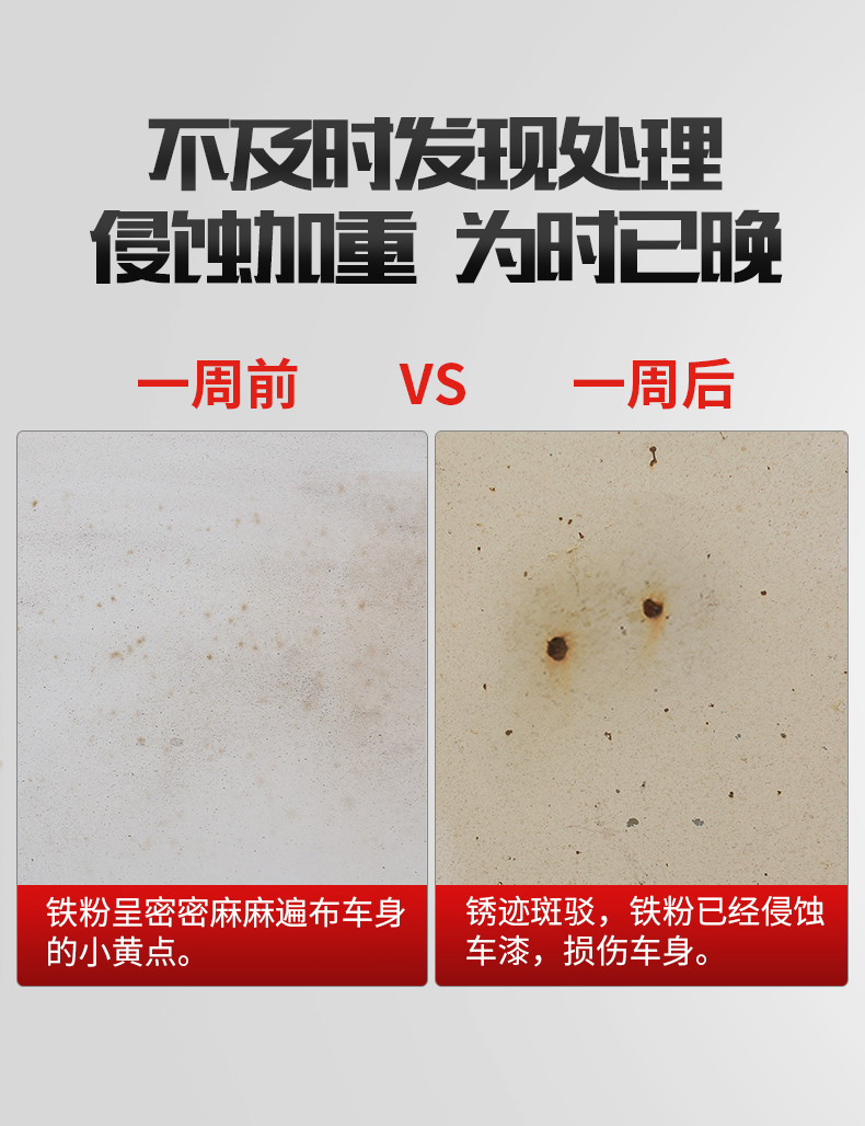 固特威kb-6505 汽车漆面铁粉去除剂车身除铁锈白色车专用锈点清洁清洗
