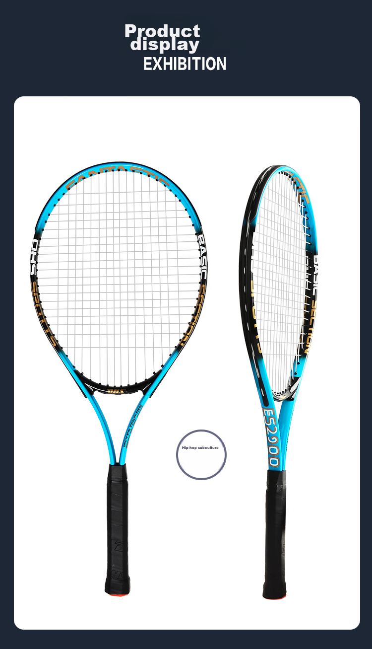 DHS Tennis Racket, Aluminum Alloy Pair, for Men And Women Training, ES2900 Blue Pair 9