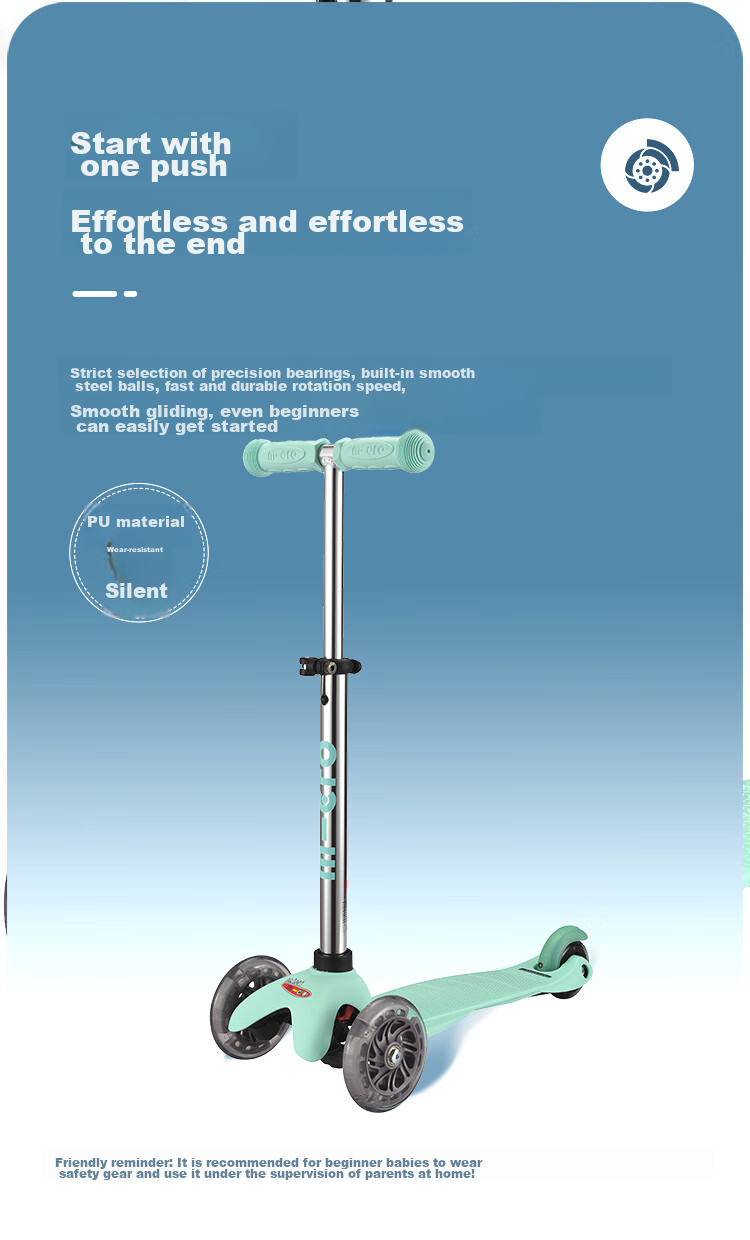 Micro Swiss Children's Scooter with Seat, Two-In Design for Ages 1.5-2 Kids' Ride-On Toy, Rose Pink + Seat 5