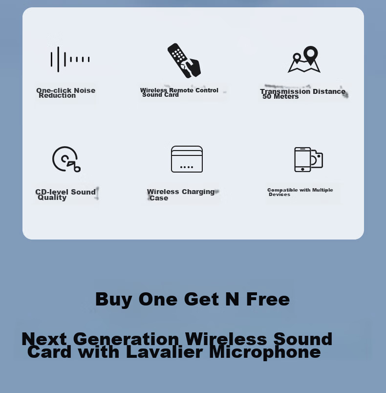 Haomuren Pro Wireless Lavalier Microphone, Small Bee Audio Receiver, Recording Device, Noise Reduction, Douyin Host Sound Card, Live Streaming Complete Set, Bluetooth Microphone, Karaoke Mobile Phone Camera, One-To 2
