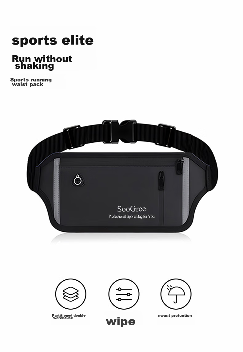 SooGree Sports Running Phone Waist Pack for Men And Women, Outdoor Cycling Hiking Lightweight Storage Waterproof Marathon Gear Bag 5