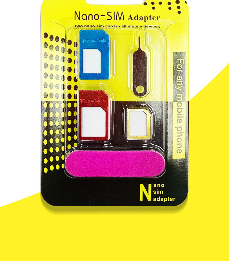 Snowkids SIM Card Adapter Kit with Micro/Nano Card Slot for iPhone 4S/5S/6/6S/7/7 Plus, Samsung/Huawei/Meizu, etc. 1