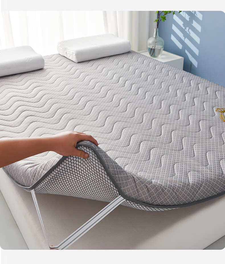 MUJI Grade A Soybean Mattress Pad Cover 6cm Thick Non-Slip Foldable Bedding for Home All Seasons 1.2x2m Bed 11