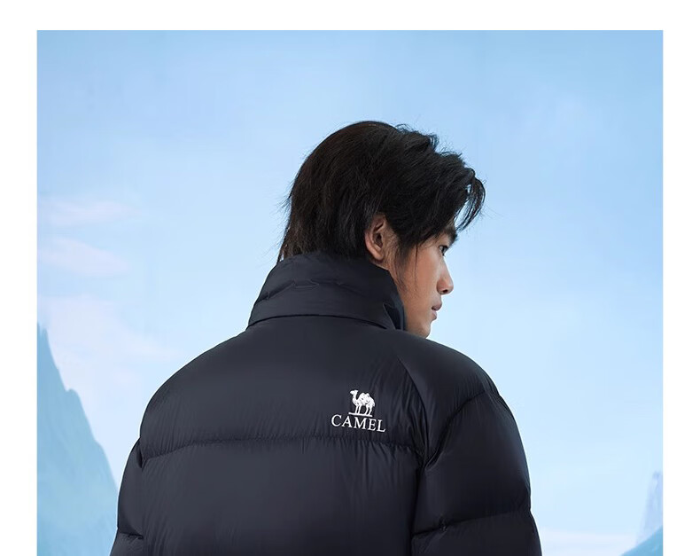 CAMEL Winter Outdoor down Jacket for Men And Women, Couples Style, Water-Repellent, Thickened, Warm Puffer Coat A34CF00804B 7