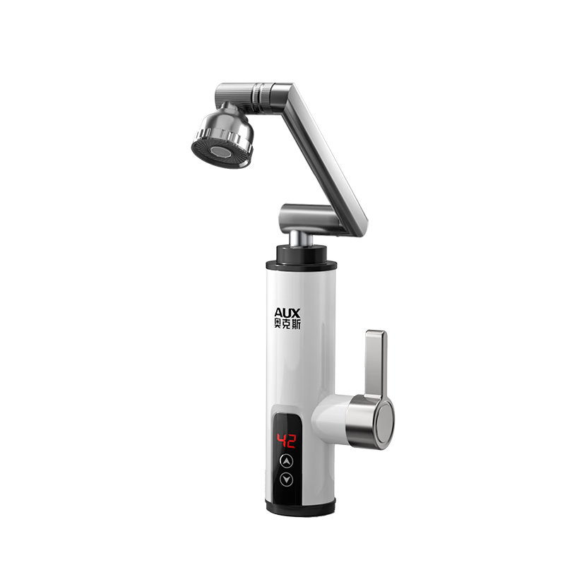 AUX Electric Hot Water Faucet, Instant Mechanical Arm Quick Heating Faucet, Cold And Hot Heater, Variable Frequency Constant Temperature Kitchen Treasure, Balcony Household Water Heater, ADL-3AGT2X Constant Temperature White