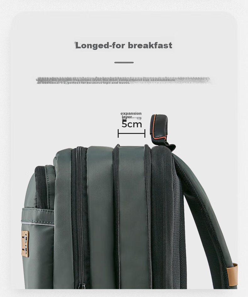 Echolac Backpack, Large Capacity Expandable Laptop Bag, Travel Backpack, Gift for Boyfriend, CKP658 Army Gree 14