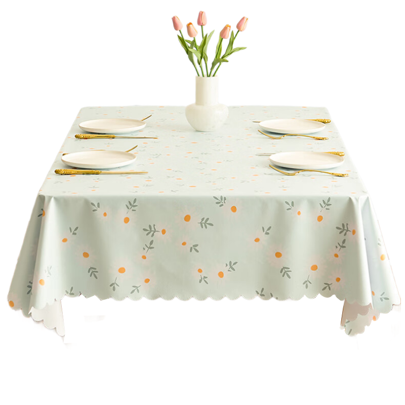 Jingxun Tablecloth, Waterproof And Oil-Resistant, Washable, Fresh Pastoral Style, Desk Mat with High-End Feel, Dining Table Cover, Coffee Table Pad, 140*180cm