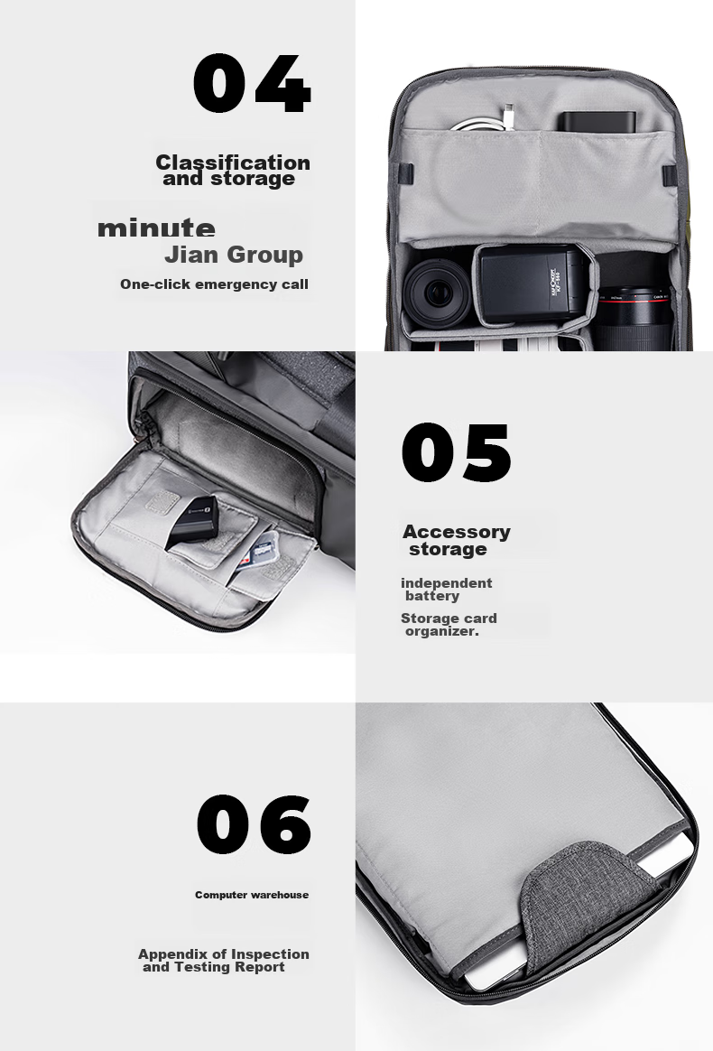 Zhuoer Color-Block Photography Bag, Camera Bag, Backpack, Multifunctional Professional DSLR Photography Bag, Outdoor Bag, Large Capacity, Portable, Multifunctional Lens Backpack 18