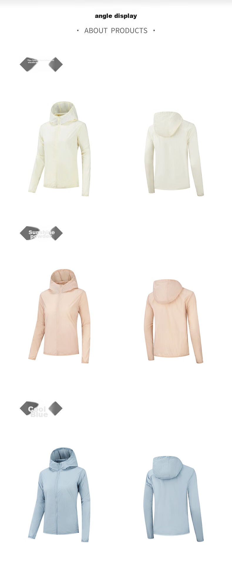 361° Women's Summer Sunscreen Jacket UPF50+ Sports Outdoor Cycling Ice Silk Casual Coat 662624605H-4 53