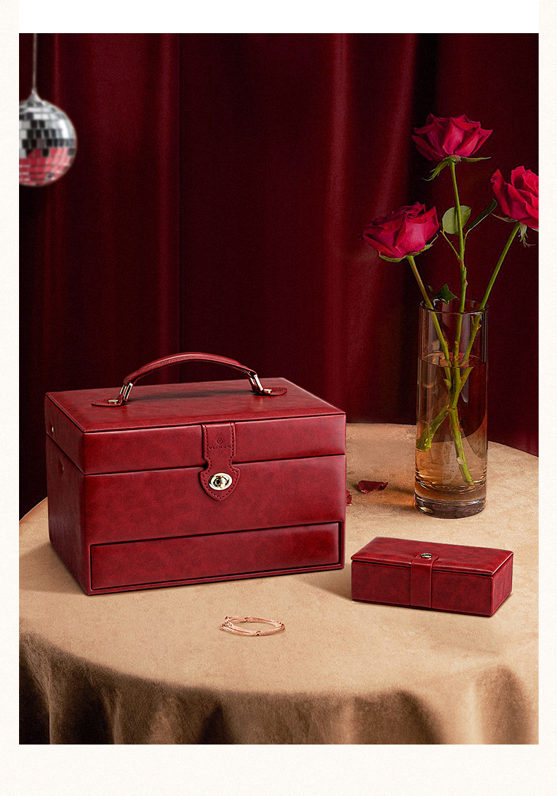 VLANDO Chinese High-End Jewelry Box, Large Capacity Storage Box, Gift for Best Friends, Colleagues, Newlyweds, Wedding Anniversary, Birthday Present 4