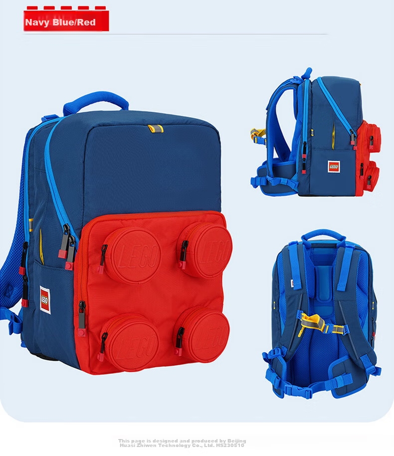 LEGO Backpack for Elementary School Students Grades 1-5, Adjustable Shoulder Bag with Double Compartments, Foldable, Pink Unicorn Design, Model 20209 27